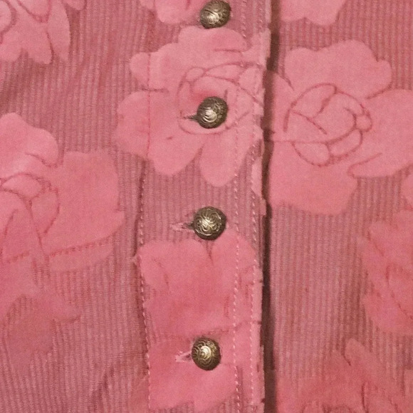 Free People Floral Velvet Peacoat SZ XS Full Zip/ Brass Buttons - Picture 4 of 16
